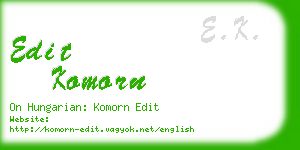 edit komorn business card